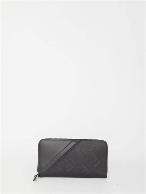 Fendi Shadow Diagonal Zip Around 